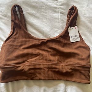 BEAND NEW LONG LINE BROWN ALIGN BRA